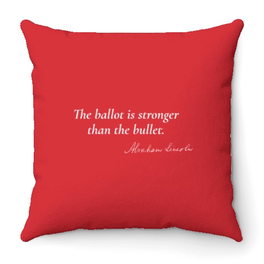 Empowering Democracy - Abraham Lincoln Throw Pillows