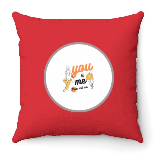 Mom and son Throw Pillows