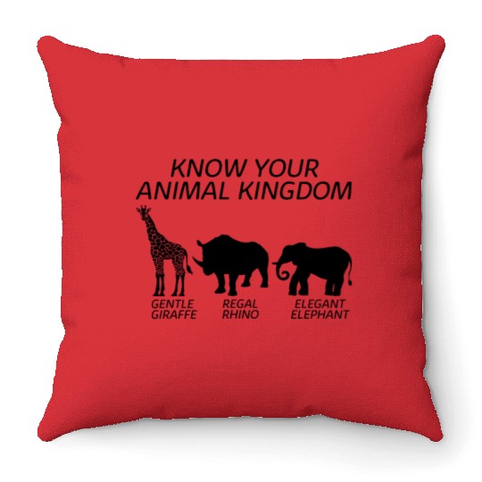 Animal Throw Pillows, Know Your Animal Kingdom Giraffe