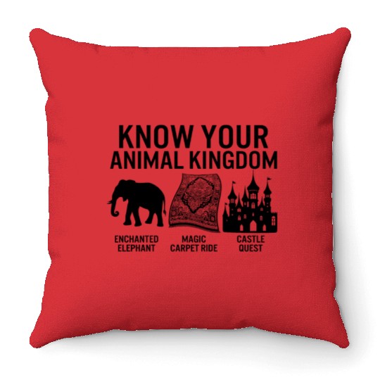 Enchanted Throw Pillows, Know Your Animal Kingdom
