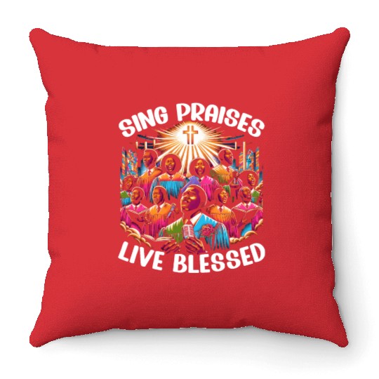Gospel Music Religious Bible Scripture Christian Throw Pillows