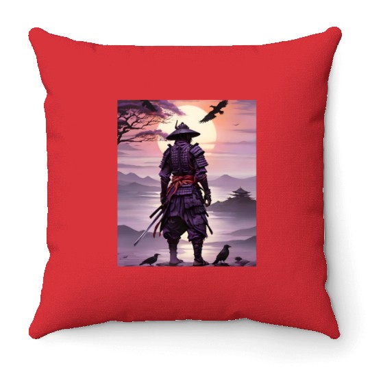 The Samurai's Last Stand, Twilight Blades Throw Pillows