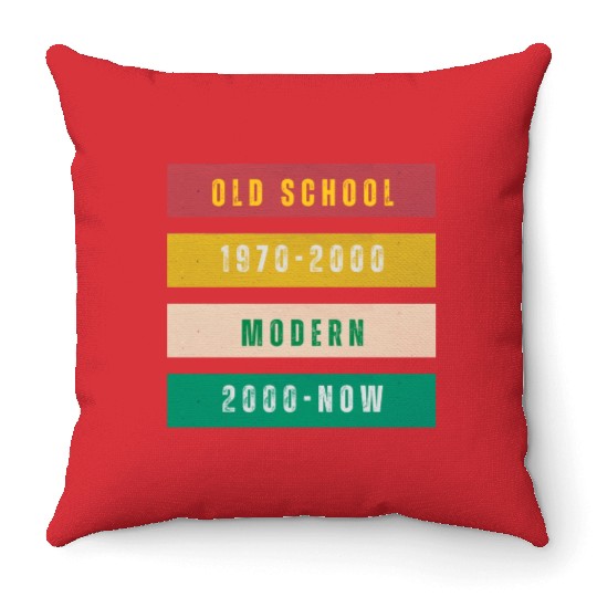 Old school since 80s Throw Pillows