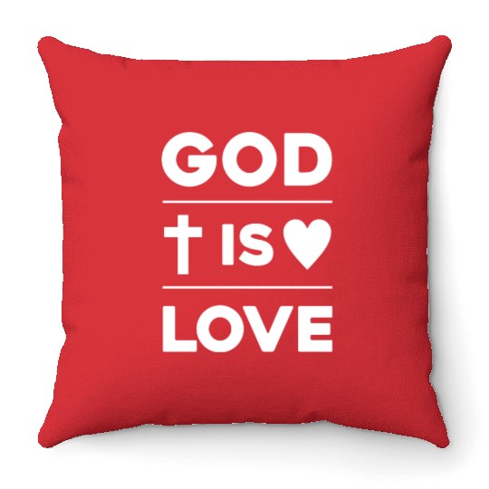 Divine Love: Embrace the Spirit with 'God is Love' Throw Pillows