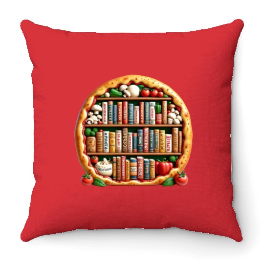 Pizza Words English Teacher Literature Throw Pillows
