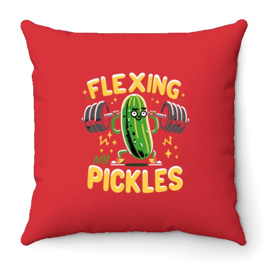 Pickle Lover Funny Pickle Dill pickle Pickled Throw Pillows