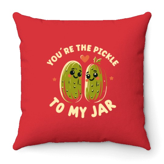 Pickle Lover Funny Pickle Dill pickle Pickled Throw Pillows