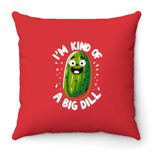Pickle Lover Funny Pickle Dill pickle Pickled Throw Pillows