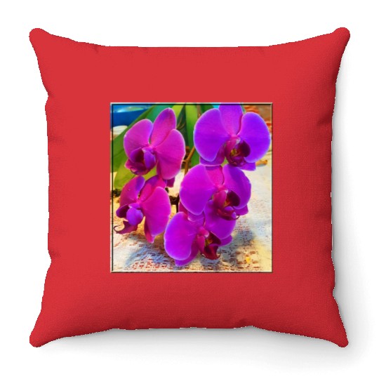 Orchid 2 Throw Pillows