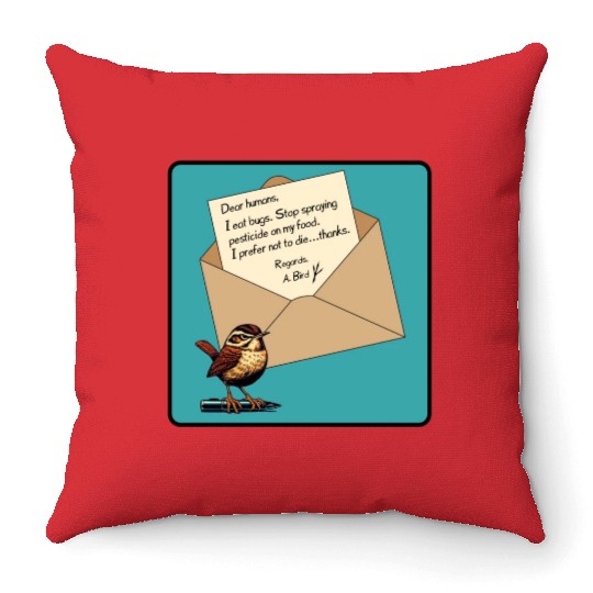 Cute Little Angry Bird Design Throw Pillows