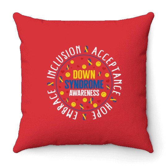 Down Syndrome Awareness Throw Pillows, Embrace Inclusion
