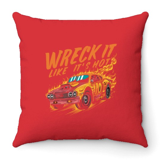 Demo Derby Demolition Derby Demolition Derby Lover Throw Pillows