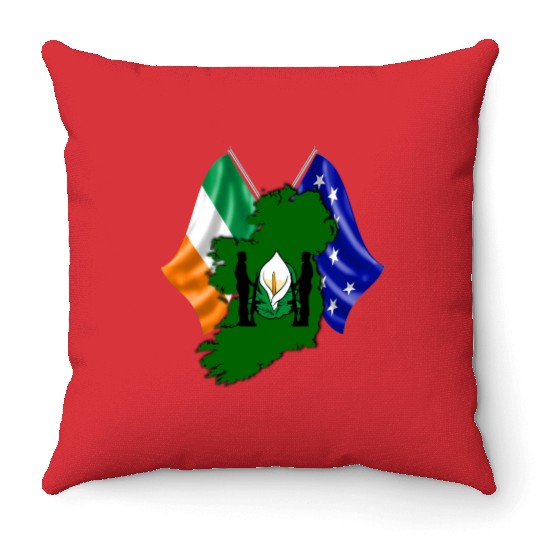 Irish Easter Lily - Designed in Ireland Throw Pillows