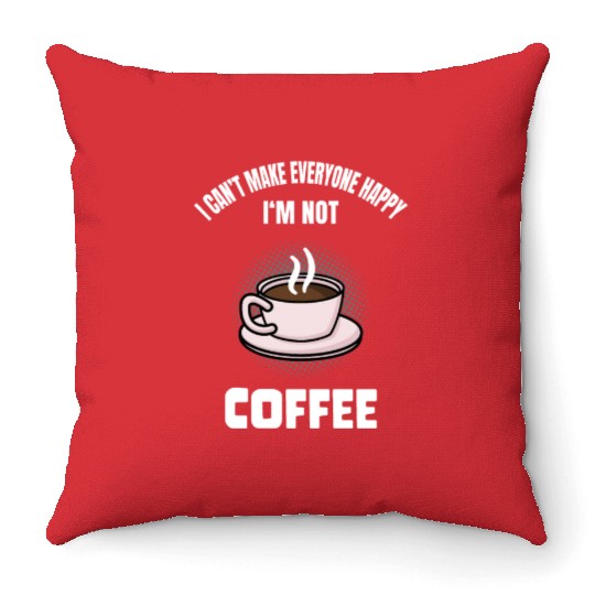 Funny Coffee Lover Caffeine Quote Humor Throw Pillows