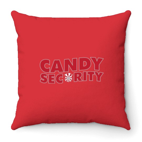 Candy Security Mom Dad Matching Birthday Costume Throw Pillows