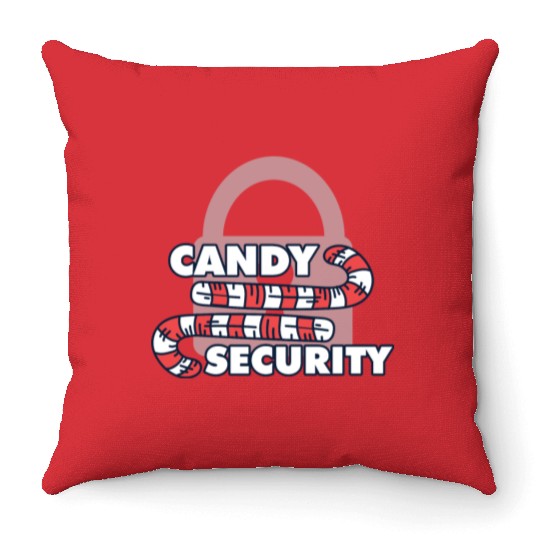 Candy Security Mom Dad Matching Birthday Costume Throw Pillows