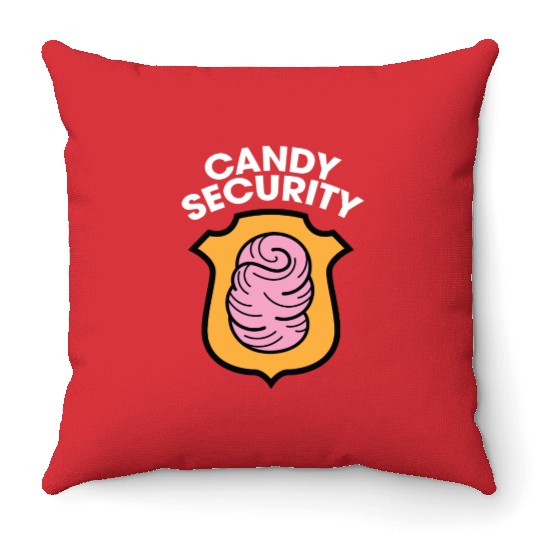 Candy Security Mom Dad Matching Birthday Costume Throw Pillows