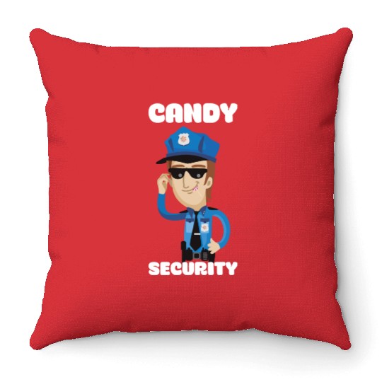 Candy Security Kids Parents Matching Birthday Throw Pillows