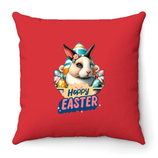 Hoppy Easter Throw Pillows