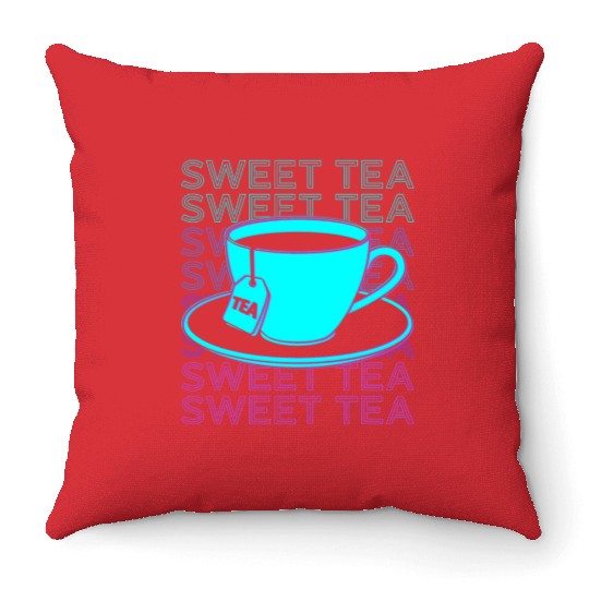 Sweet Tea Retro Throw Pillows