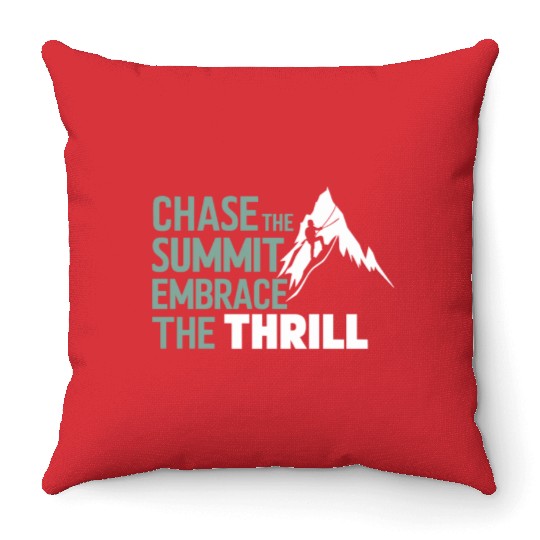 Rock Climbing outdoor adventure Bouldering Throw Pillows