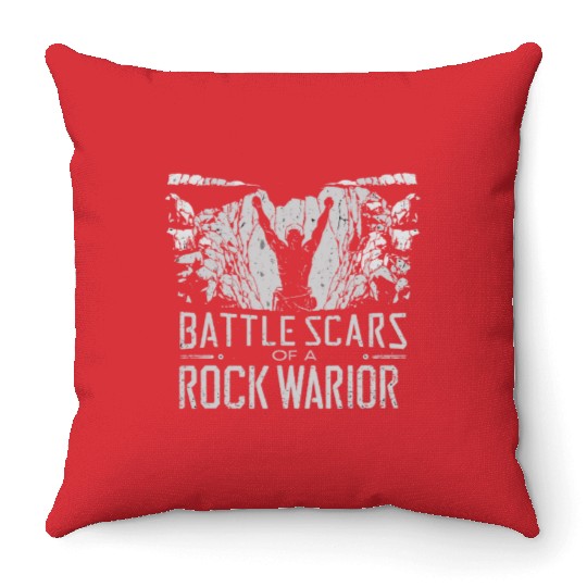 Rock Climbing outdoor adventure Bouldering Throw Pillows