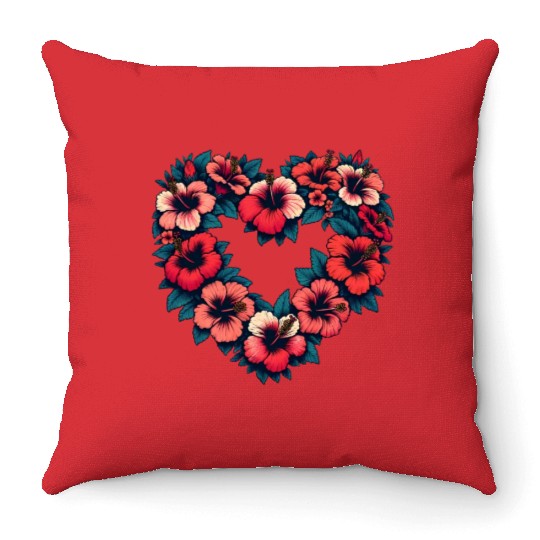 Hibiscus Throw Pillows