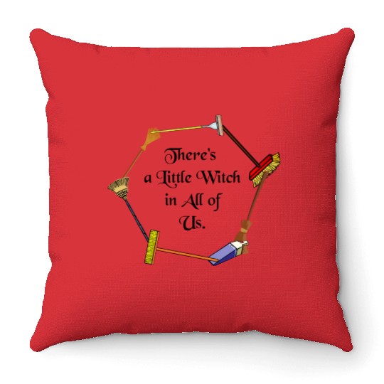 There's a little witch in all of us. Throw Pillows