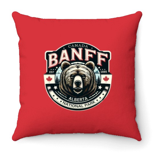 Banff National Park, Alberta Canada grizzly bears Throw Pillows