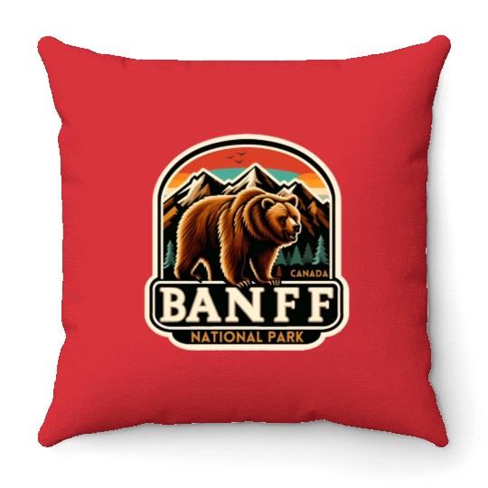 Banff National Park, Alberta Canada grizzly bears Throw Pillows