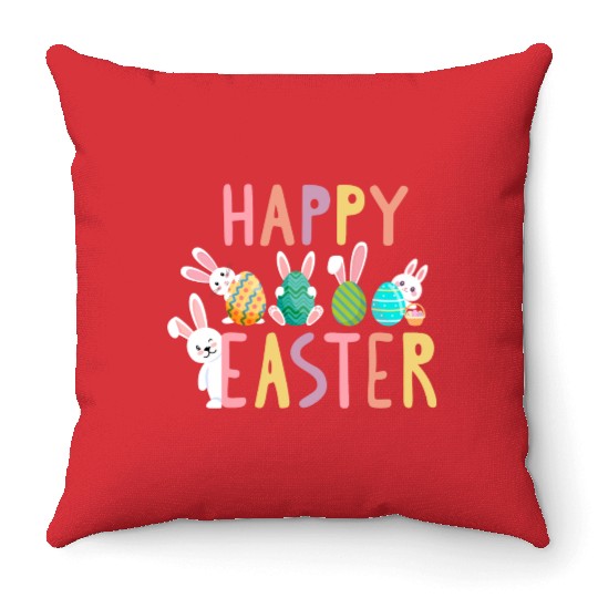 Easter egg hunt Throw Pillows for little and big boys
