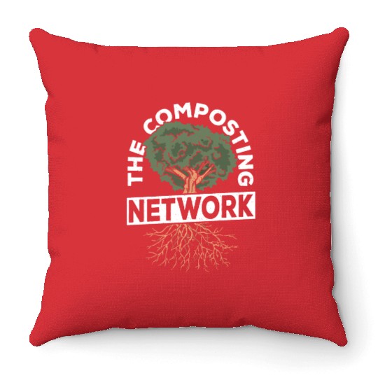 Gardener Recycle Vermicomposting Worm Farming Throw Pillows