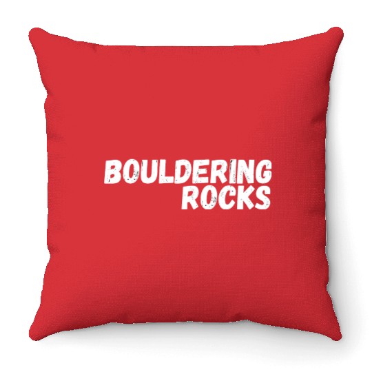 bouldering rocks Throw Pillows