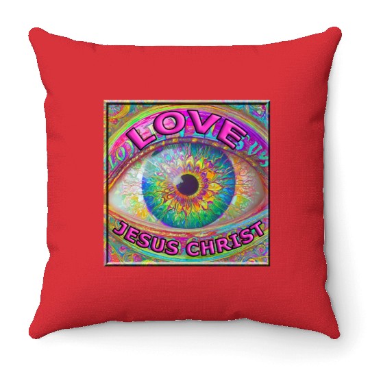 Eye (I) Love JESUS CHRIST Throw Pillows