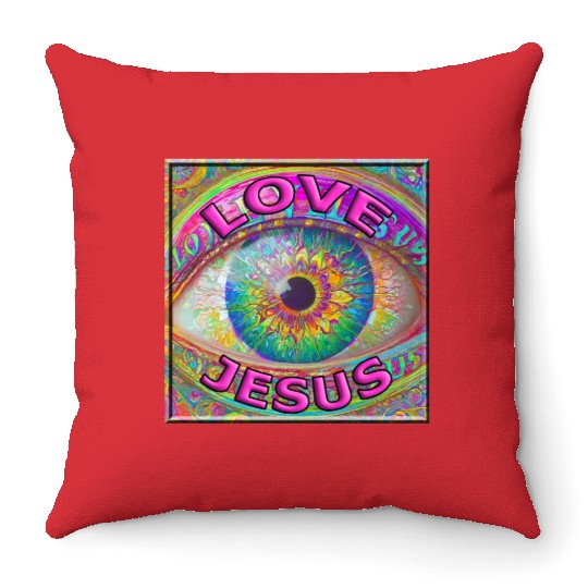 Eye (I) Love Jesus Throw Pillows