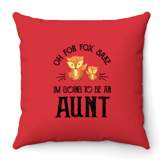 I am going to be aunt Throw Pillows