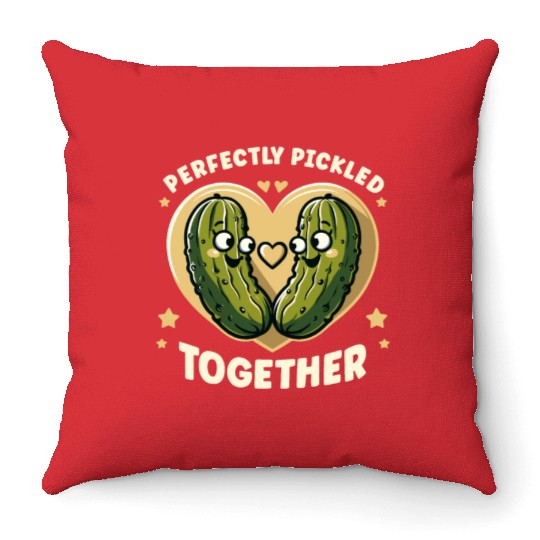 Pickle Lover Funny Pickle Dill pickle Pickled Throw Pillows