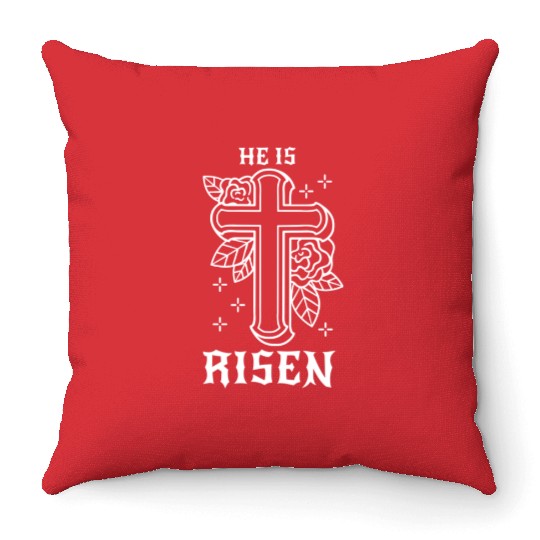 He Is Risen Easter Jesus Resurrection Christian Throw Pillows