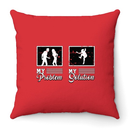 Parkour Lover My Problem My Pictogram Mom Dad Throw Pillows
