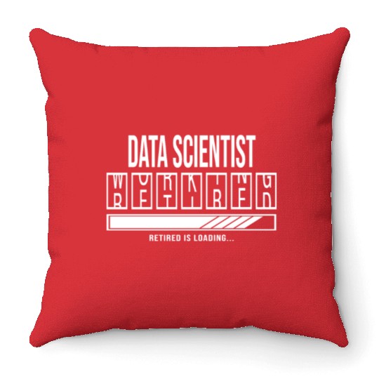 Retirement gift idea Retired Data-Scientist Throw Pillows