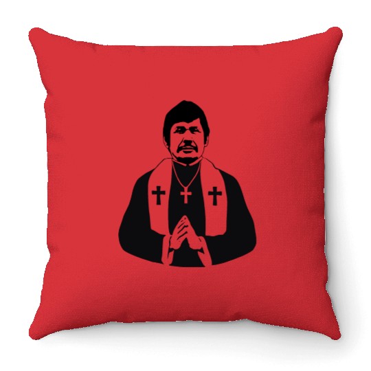 Charles Bronson Priest Throw Pillows - Vintage Hollywood