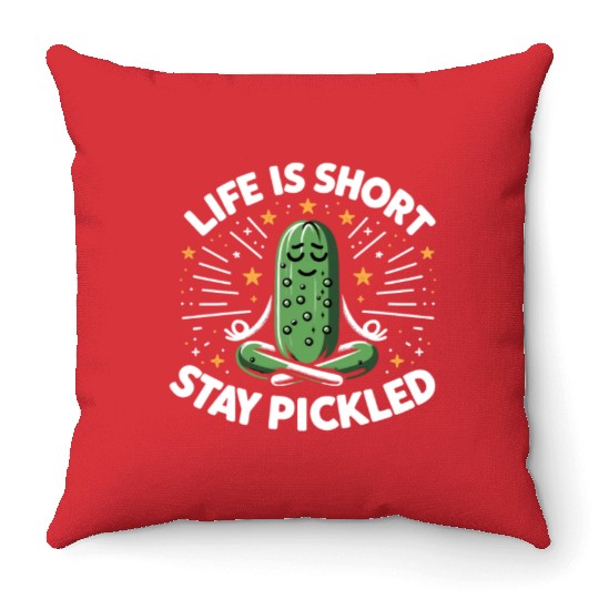 Pickle Lover Funny Pickle Dill pickle Pickled Throw Pillows