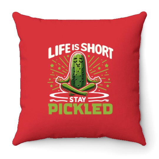 Pickle Lover Funny Pickle Dill pickle Pickled Throw Pillows