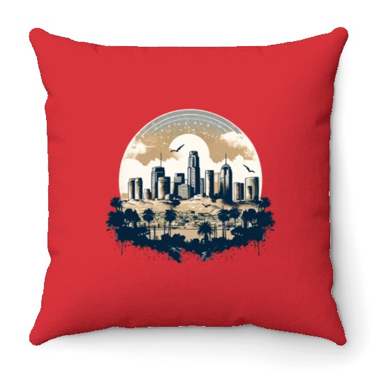Los Angeles - City of Angels Throw Pillows