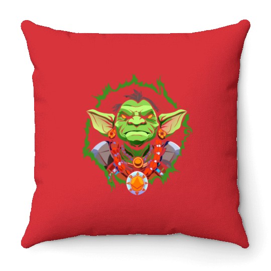 Green Goblin Throw Pillows