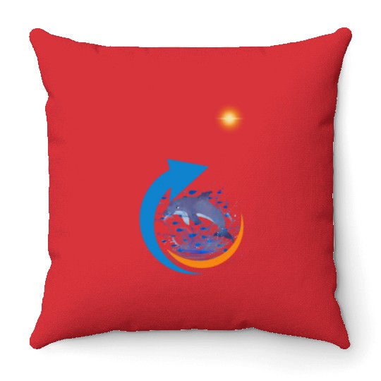 Fish fear women - Lovely Fish Throw Pillows