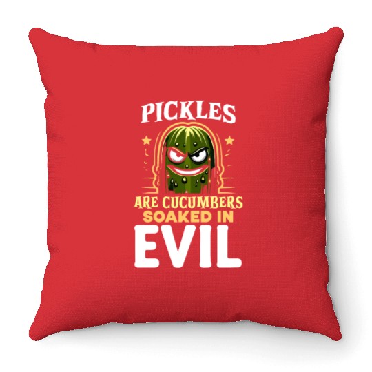 Pickle Lover Funny Pickle Dill pickle Pickled Throw Pillows