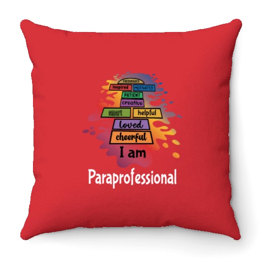 Paraprofessional Teacher Assistant Aide Throw Pillows