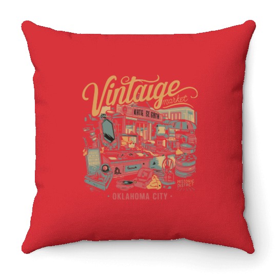 Vintage Market Days of Oklahoma City 2024 Throw Pillows
