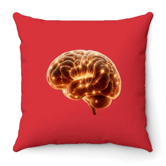 Brilliant Human Brain Throw Pillows